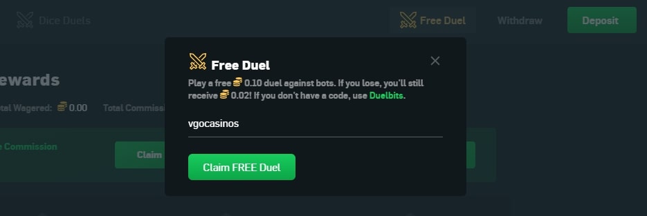 Use Duelbits promo code 2025 : vgocasinos for free coins  | VGOCasinos