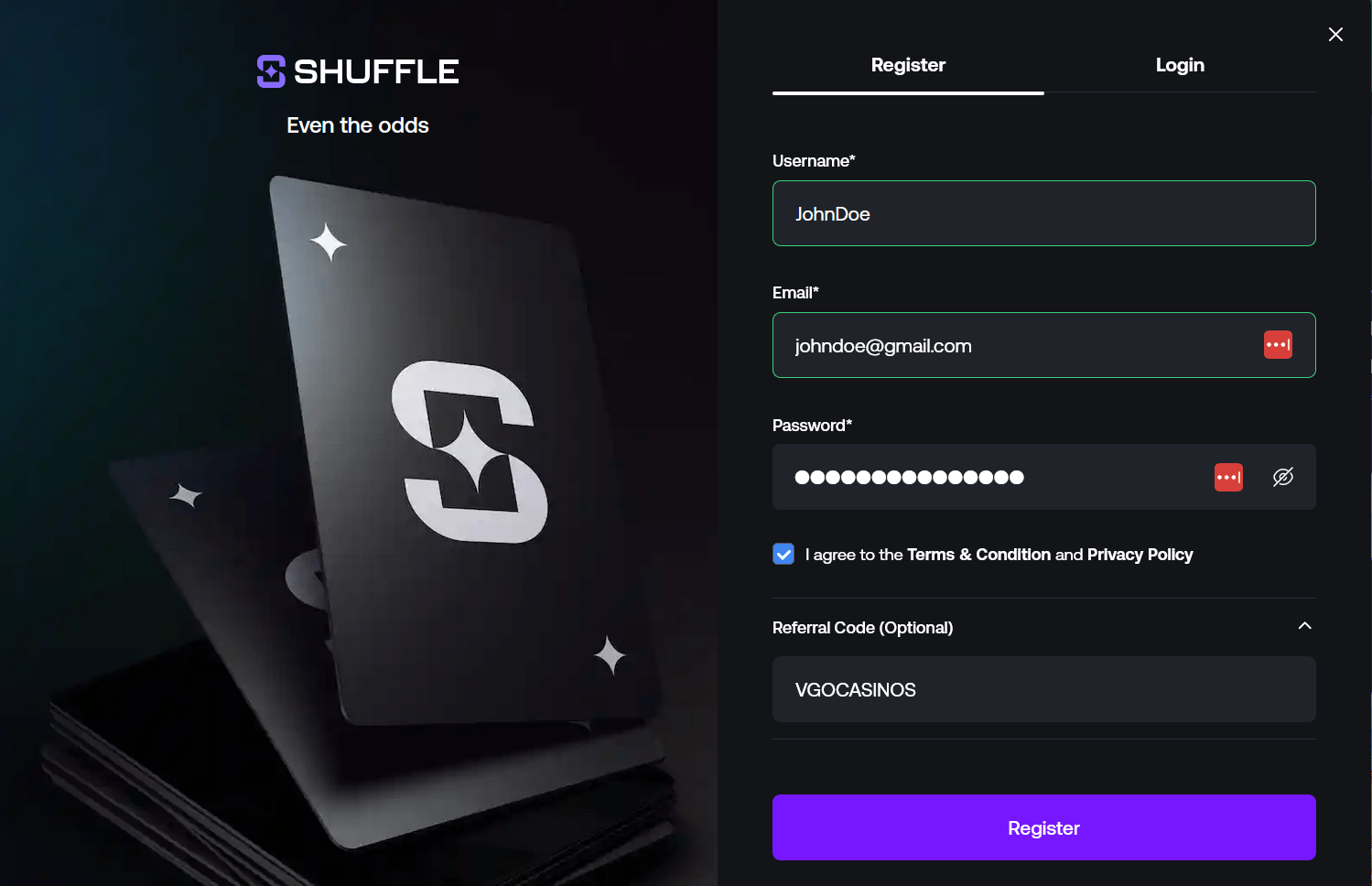 Use Shuffle promo code 2025: vgocasinos for best VIP bonuses | VGOCasinos